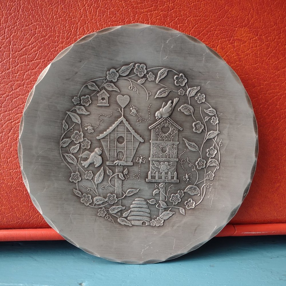 American Forging birdhouse candle plate